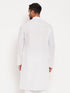 Vastramay Men's Cream Cotton Kurta