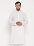 Vastramay Men's Cream Cotton Kurta