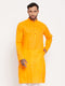 Vastramay Men's Orange Cotton Kurta