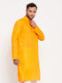 Vastramay Men's Orange Cotton Kurta