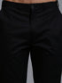 Vastramay Men's Black Cotton Kurta with Pant Set