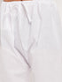Vastramay Men's Solid Purple Pure Cotton Kurta With White Pyjama Set