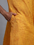 VASTRAMAY Men's Solid Yellow Pure Cotton Kurta Pant Set