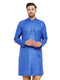 Vastramay Men's Blue Silk Blend Kurta