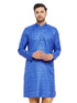 Vastramay Men's Blue Silk Blend Kurta