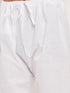 Vastramay Men's Aqua Blue Solid Kurta with White Pyjama Set