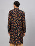 Vastramay Men's Black Printed Kurta