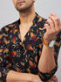 Vastramay Men's Black Printed Kurta