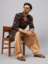 Vastramay Men's Black Printed Kurta