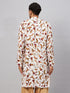 Vastramay Men's White Printed Kurta