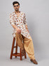 Vastramay Men's White Printed Kurta