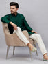 Vastramay Men's Green Woven Kurta With pant Set