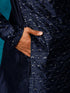 Vastramay Men's Blue Silk Blend Kurta Pyjama Set