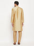Vastramay Men's Rose Gold Silk Blend Kurta and Rose Gold Pant Style Pyjama Set