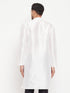 Vastramay Men's White Cotton Silk Blend Kurta