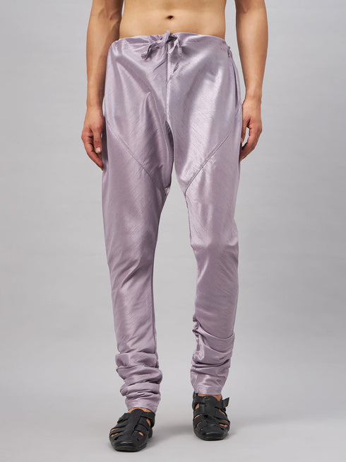Vastramay Men's Lavender Solid Churidar