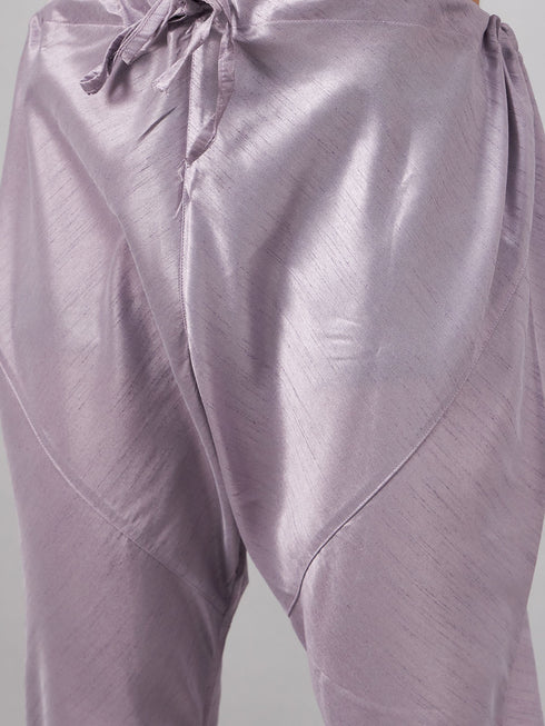 Vastramay Men's Lavender Solid Churidar