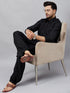 Vastramay Men's Black Cotton Silk Blend Pyjama