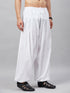 Vastramay Men's White Cotton Silk Blend Pyjama