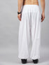 Vastramay Men's White Cotton Silk Blend Pyjama
