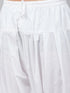 Vastramay Men's White Cotton Silk Blend Pyjama