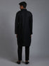 Vastramay Men's Black Pathani Suit Set