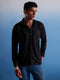 Vastramay Men's Black Rayon Embellished Shirt