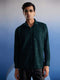 Vastramay Men's Green Rayon Embellished Shirt