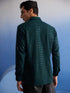 Vastramay Men's Green Rayon Embellished Shirt