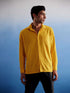 Vastramay Men's Yellow Rayon Embellished Shirt