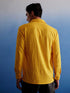 Vastramay Men's Yellow Rayon Embellished Shirt
