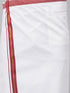 Vastramay Men's Black And White Silk Blend Shirt And Mundu Set