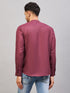 Vastramay Men's Purple Short Cotton Kurta