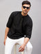 Vastramay Men's Black Short Cotton Kurta