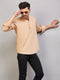 Vastramay Men's Chiku Brown Short Cotton Kurta