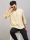 Vastramay Men's Cream Short Cotton Kurta