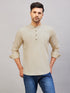 Vastramay Men's Light Green Short Cotton Kurta