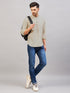 Vastramay Men's Light Green Short Cotton Kurta