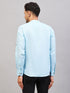 Vastramay Men's Aqua Short Cotton Kurta