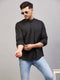 Vastramay Men's Black Short Cotton Kurta