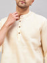 Vastramay Men's Cream Short Cotton Kurta