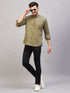 Vastramay Men's Green Short Cotton Kurta