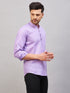 Vastramay Men's Purple Short Cotton Kurta