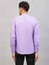 Vastramay Men's Purple Short Cotton Kurta