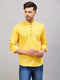 Vastramay Men's Yellow Short Cotton Kurta