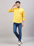 Vastramay Men's Yellow Short Cotton Kurta