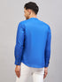 Vastramay Men's Blue Short Cotton Kurta