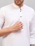Vastramay Men's Cream Short Cotton Kurta