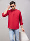 Vastramay Men's Maroon Short Cotton Kurta