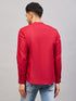 Vastramay Men's Maroon Short Cotton Kurta